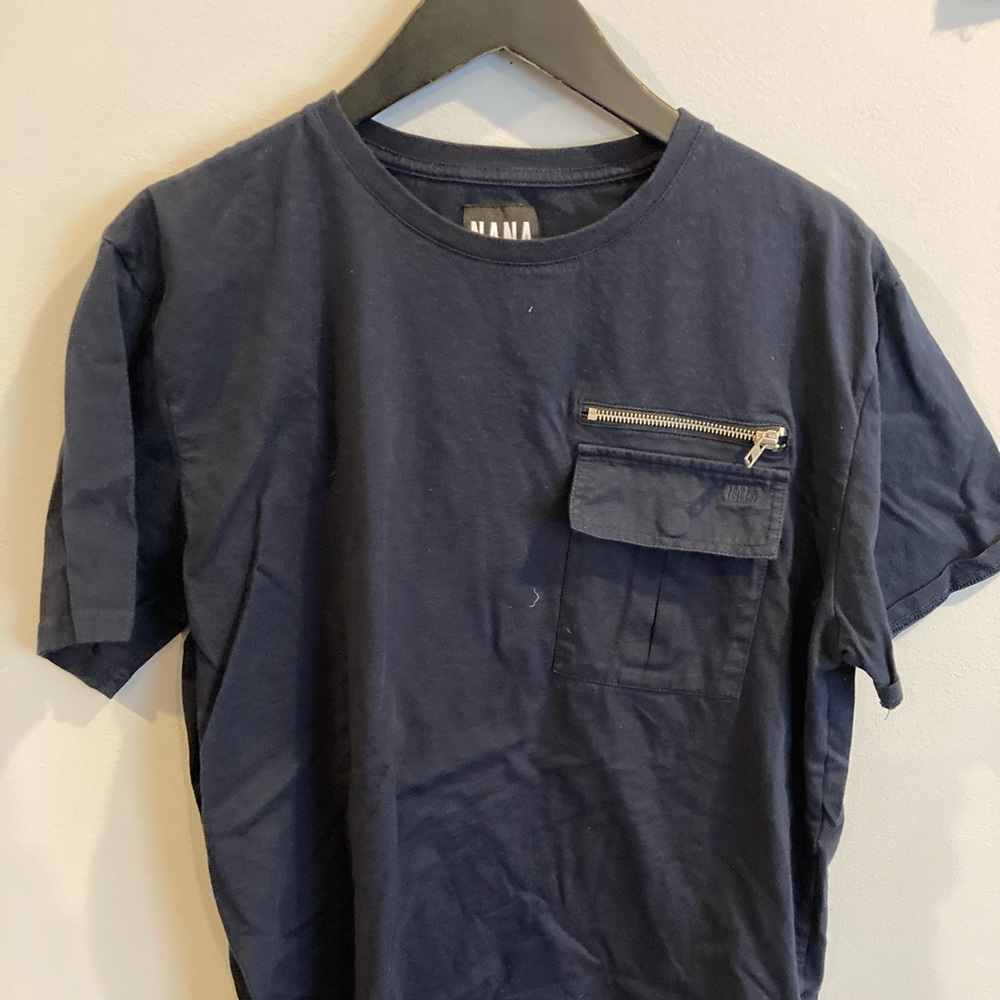 nANA jUDY Men’s Size XL Navy Pocket T-Shirt